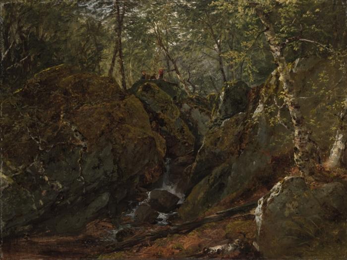 John Frederick Kensett Catskill Waterfall oil painting image